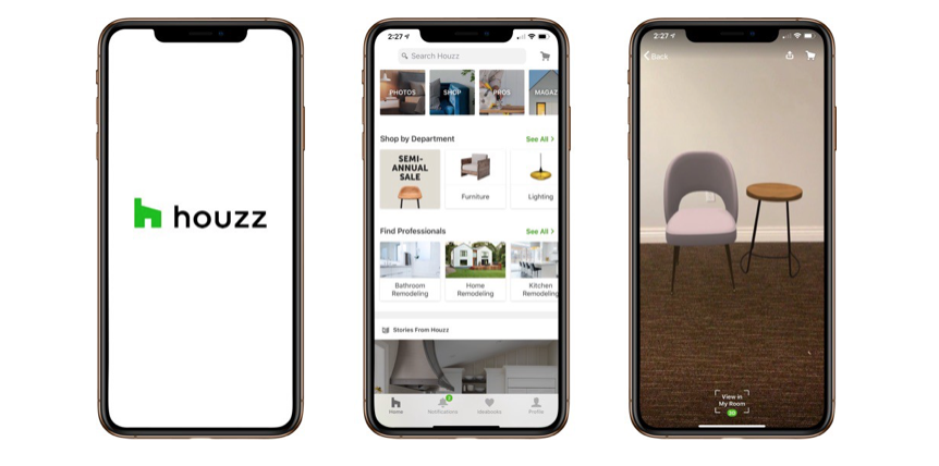 Houzz app using digital twinning for retailtainment
